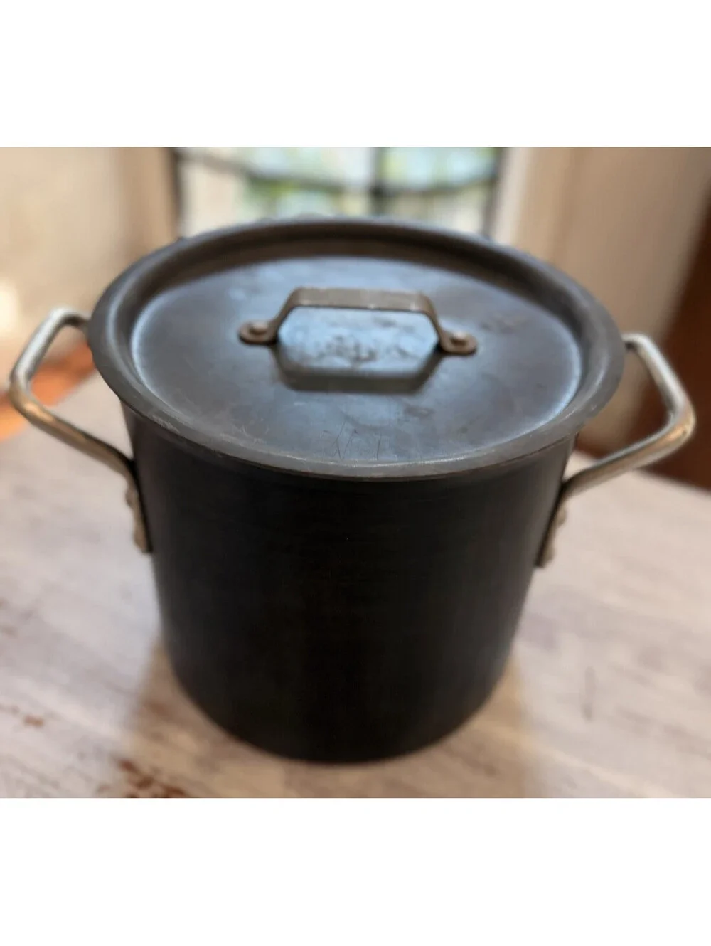 CALPHALON Commercial 8 Qt Quart Stock Pot 808 w Lid Anodized Aluminum VINTAGE OH